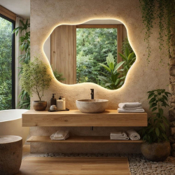 Lustro FLOW Nature LED – organiczna forma i wyjątkowy efekt świetlny