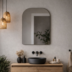 copy of Lustro o nieregularnym kształcie oszlifowane podświetlane 70 x 56 cm MERINGO LED