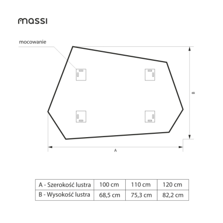 Lustro LED FLOW Geometric – nieregularne | massi.pl