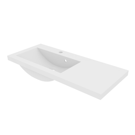 Umywalka WAVE 90 cm lewa/prawa – wpuszczana z blatem, konglomerat