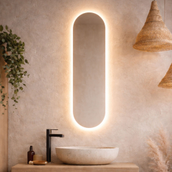 Lustro PLATAN Slim LED – organiczna forma, podświetlenie LED