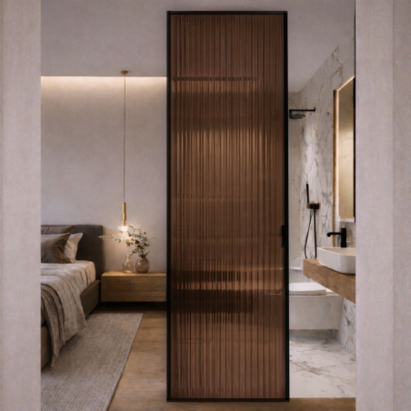 Ścianka walk-in ARTE WELLE XXL przezroczysta – ryflowane szkło