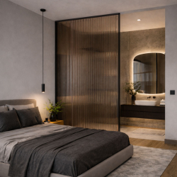 Ścianka walk-in ARTE WELLE XXL przezroczysta – ryflowane szkło