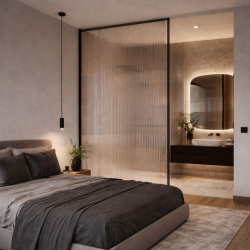 Ścianka walk-in ARTE WELLE XXL przezroczysta – ryflowane szkło