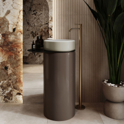 Umywalka RONA Duo Taupe – RAL 7006, wolnostojąca