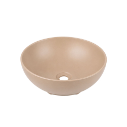Umywalka FLOW Latte 40 cm – okrągła umywalka nablatowa
