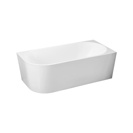Wanna narożna z konglomeratu 160×75 cm – biały mat | MASSI