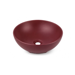 copy of Umywalka ceramiczna nablatowa okrągła beżowa bez otworu na baterię 45 cm LERA Ivory