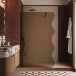 Ścianka prysznicowa WAVE Brown – design i elegancja | MASS