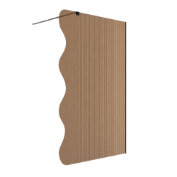 Ścianka prysznicowa WAVE WELLE BROWN – szkło ryflowane brązowe 8 mm | MASSI