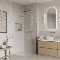 copy of Brodzik kwadratowy szary 80 x 80 DIAMO Light Grey