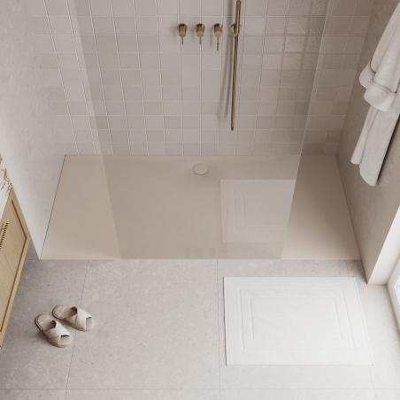 Brodzik RONA prostokątny XXL 180 x 90 cm – biały i beżowy, mat i połysk