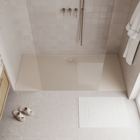 Brodzik RONA prostokątny XXL 180 x 100 cm – biały i beżowy, mat i połysk