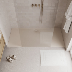 Brodzik RONA prostokątny XXL 150 x 90 cm – biały i beżowy, mat i połysk