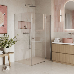 Brodzik RONA prostokątny 120 x 80 cm – biały i beżowy, mat i połysk