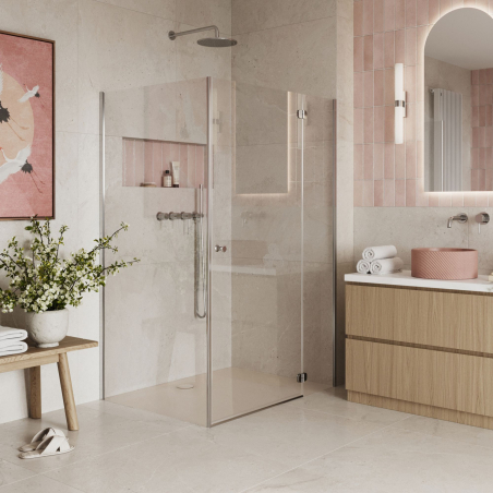 Brodzik RONA prostokątny 140 x 80 cm – biały i beżowy, mat i połysk