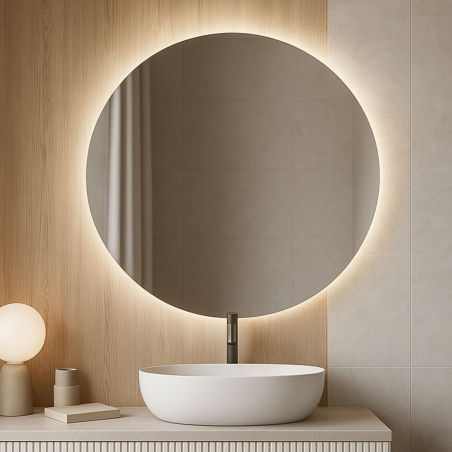 Lustro MOON LED 140 cm – bezramowe, podświetlane i idealnie minimalistyczne