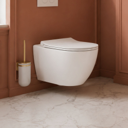 Miska WC RONA White Matt – bezkołnierzowa elegancja z deską slim