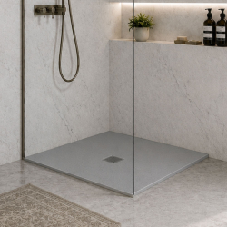 Brodzik kwadratowy szary 80 x 80 DIAMO Light Grey