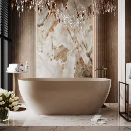 Wanna RONA Beige 160x75 – styl i ciepły odcień do Twojej łazienki