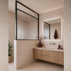 Ścianka ARTE WELLE Half – designerskie szkło i nowoczesna forma walk-in w ramie