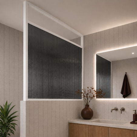 Ścianka ARTE WELLE Half – designerskie szkło i nowoczesna forma walk-in w ramie