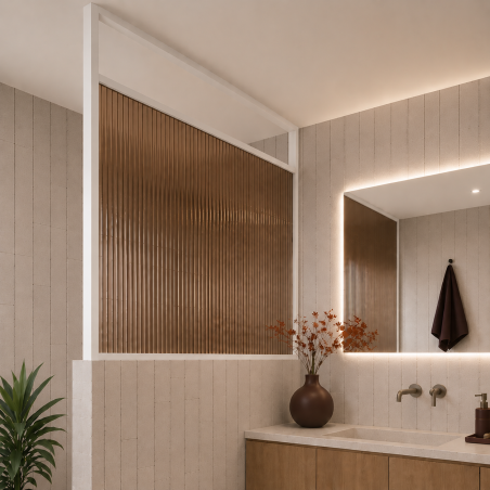 Ścianka ARTE WELLE Half – designerskie szkło i nowoczesna forma walk-in w ramie
