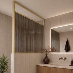 Ścianka ARTE WELLE Half – designerskie szkło i nowoczesna forma walk-in w ramie