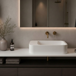 copy of Countertop oval concrete washbasin without faucet hole 60 x 36 cm FORMO |different colors