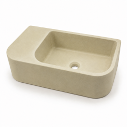 Umywalka betonowa LARMO 65x30 żółta maślana | MASSI