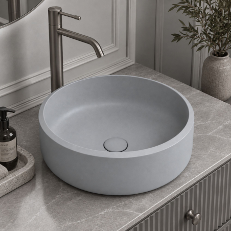 Umywalka nablatowa RONA Grey Matt 40 cm | MASSI