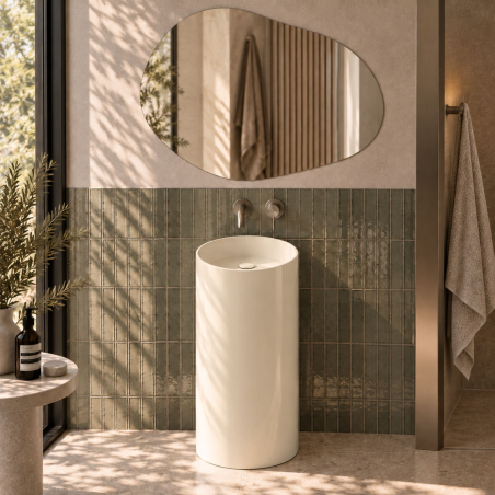 Umywalka wolnostojąca bez otworu KALMI Beige Glow| MASSI