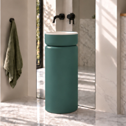 Zestaw RONA FLOW Green – umywalka i miska WC | MASSI