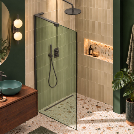 Ścianka prysznicowa WALK IN CORNER Green 70–120 cm | MASSI