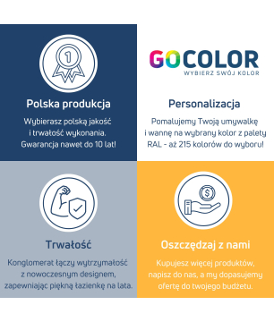 Umywalka wolnostojąca RONA FLOW Latte | MASSI
