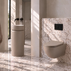 Zestaw RONA FLOW Latte – umywalka i WC | MASSI