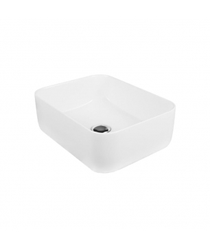 Umywalka ceramiczna nablatowa prostokątna bez otworu na baterię 40 x 30 cm LUVO