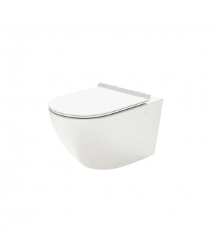 Miska WC wisząca biała DECOS White z deską wolnoopadającą typu SLIM bez systemu Rimless