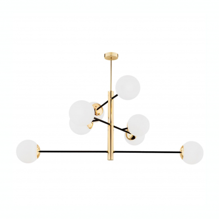 Lampa wisząca złota/czarna 8xE27 SFERO gold / black