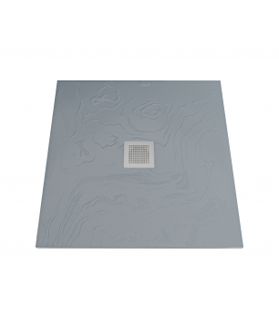 Brodzik z konglomeratu kwadratowy szary 80 x 80 DIAMO Light Grey