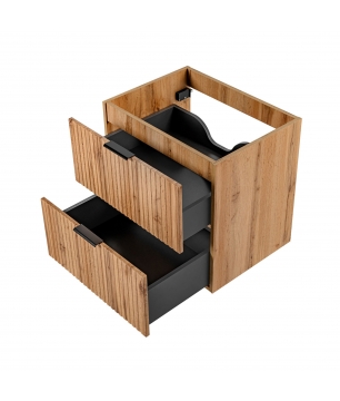 Szafka wisząca podumywalkowa w kolorze naturalnego drewna 60 x 46 cm ASTROS Light oak