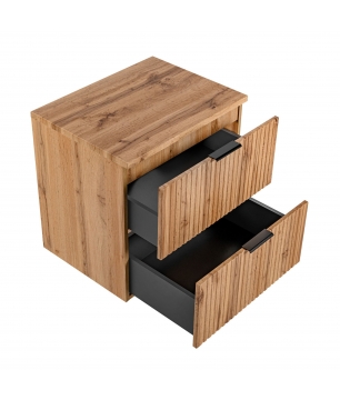 Szafka wisząca podumywalkowa w kolorze naturalnego drewna 60 x 46 cm ASTROS Light oak z blatem