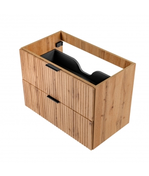 Szafka wisząca  podumywalkowa w kolorze naturalnego drewna 80 x 46 cm ASTROS Light oak
