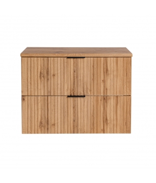 Szafka umywalkowa ASTROS w kolorze naturalnego drewna 80 x 46 cm z blatem Light OAK