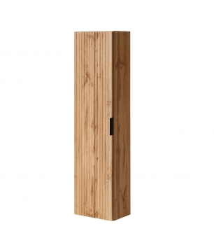 Szafka łazienkowa wisząca słupek w kolorze naturalnego drewna 35 x 25 x 140 cm ASTROS Light Oak
