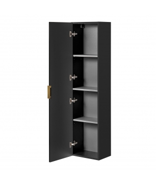 Szafka łazienkowa wisząca słupek czarny mat 35 x 25 x 140 cm ASTROS Black