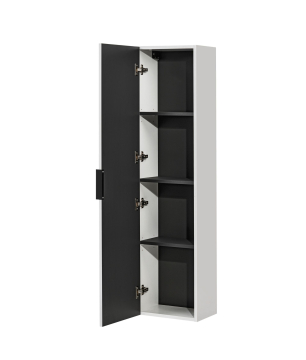 Szafka łazienkowa wisząca słupek biały mat 35 x 25 x 140 cm ASTROS White