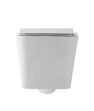 Miska WC wisząca bezkołnierzowa biała TRINGO MINI z deską wolnoopadającą typu Slim