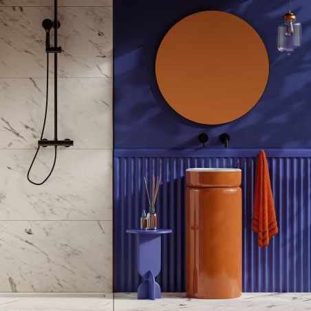 Umywalka RONA Nude Glow 85x40 – odważny kolor, nowoczesna forma