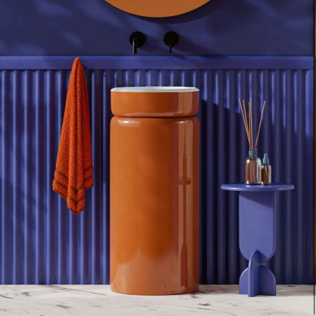 Umywalka RONA Nude Glow 85x40 – odważny kolor, nowoczesna forma